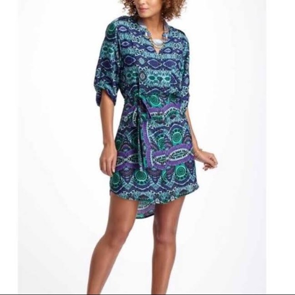 Anthropologie Dresses & Skirts - Anthropologie dress Maeve Ikat frequencies Shirt dress Small